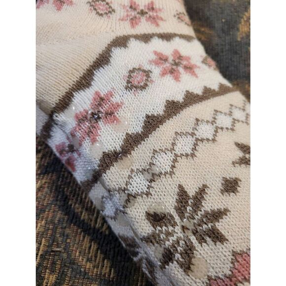 Heat Trendz Super Deluxe Sherpa Lined Skid Resistant Non-Slip Slipper Socks- NWT - Picture 3 of 6